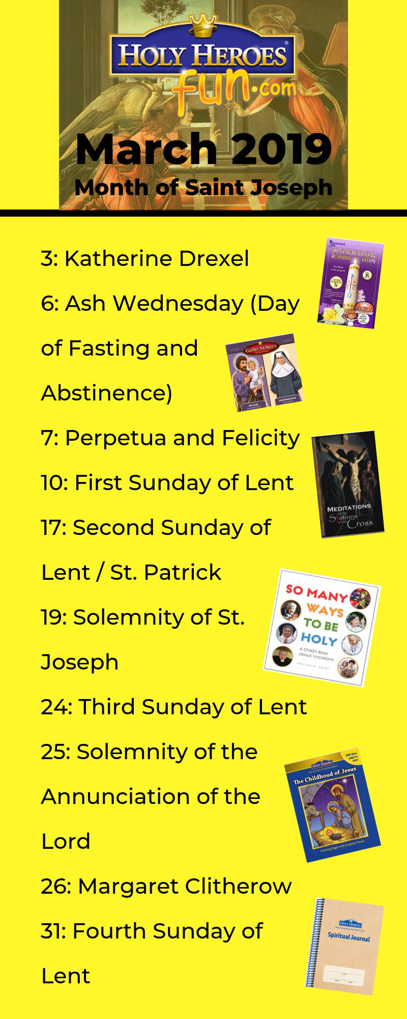 March Feast Days! Holy Heroes