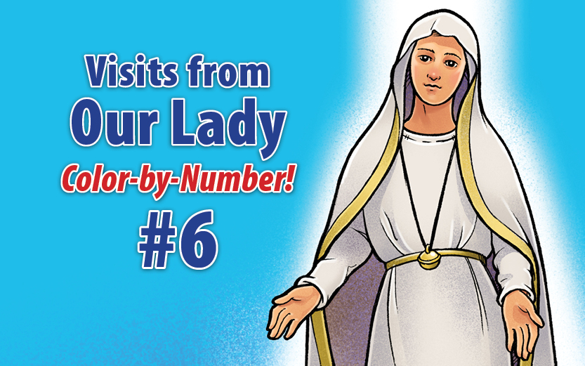 Color-By-Number: Our Lady of Mount Carmel [FREE download]