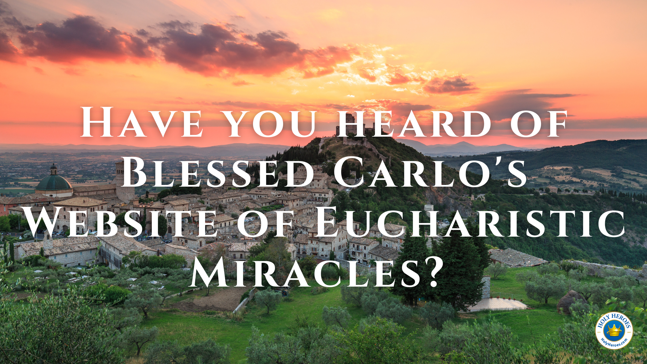 Have you heard of Blessed Carlo's website of Eucharistic Miracles?