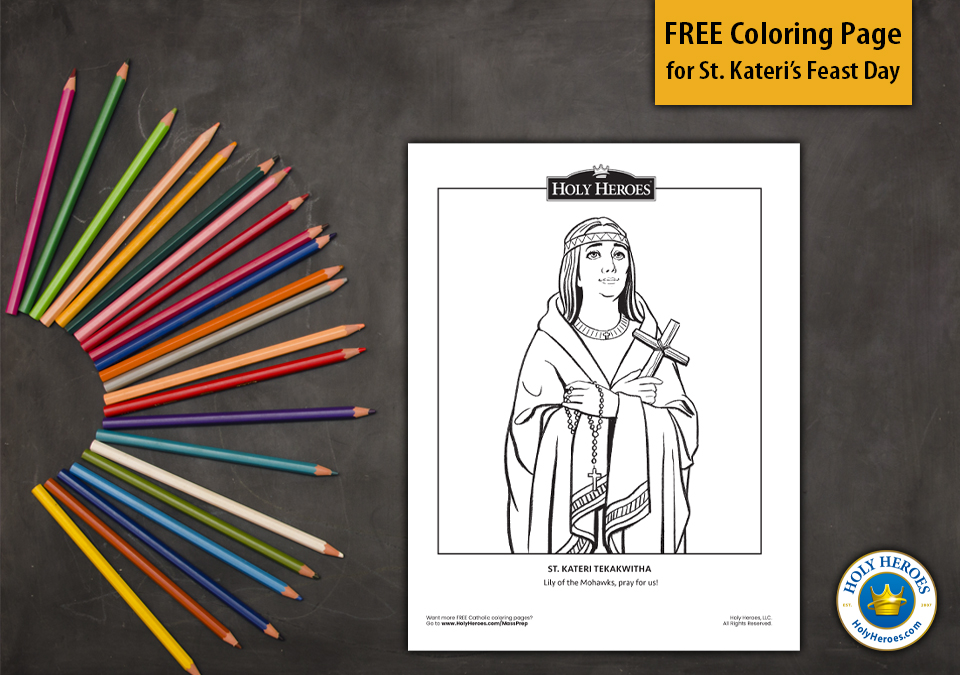 Celebrate St. Kateri: coloring page and exclusive interview! - Holy Heroes