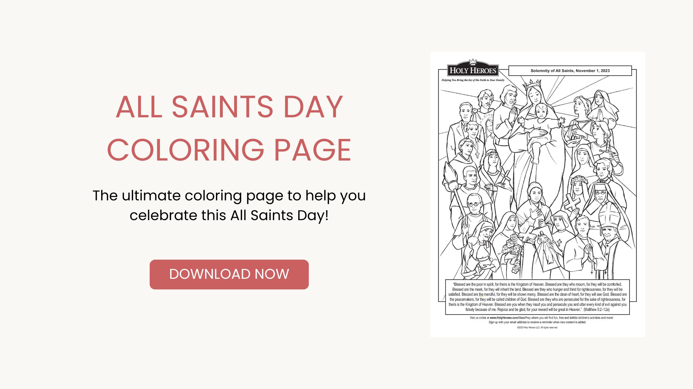 The Ultimate All Saints Coloring Page [free download] - Holy Heroes