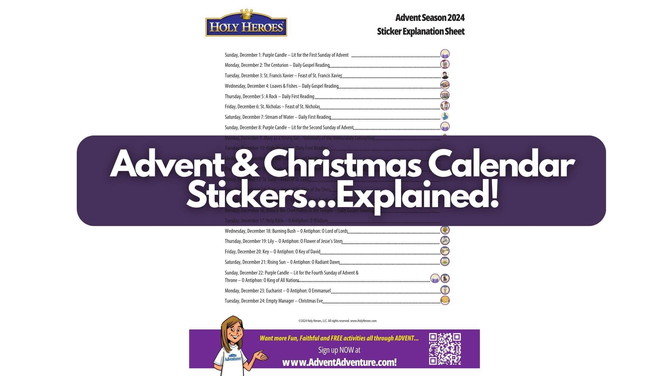 The Holy Heroes Advent & Christmas Calendar...Explained! {DOWNLOAD}