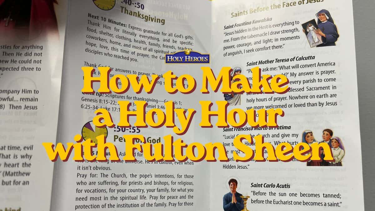 UPDATED Holy Hour Insights from Fulton Sheen {VIDEO}